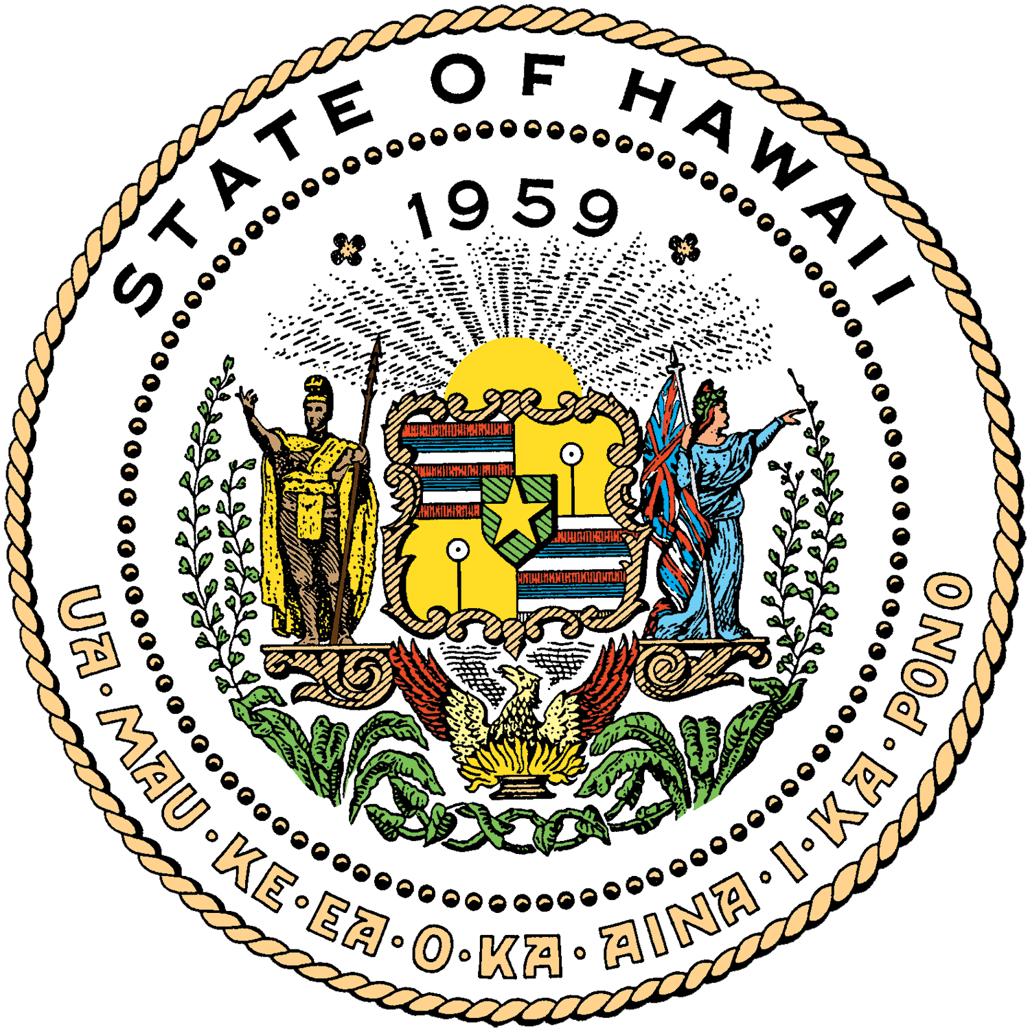 Seal of the State of Hawaii.